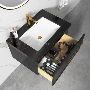 VAMA — armoire de salle de bain mural moderne de 1000mm, armoire avec surface en pierre de ce comptoir 305100 - Product Image 3