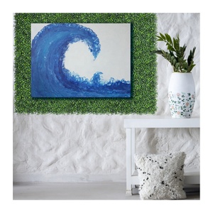 JS 4 Capas Buen Precio Césped Artificial Colgante Flor Pared Hierba Falsa Decoración de Pared para <span class=keywords><strong>Restaurante</strong></span> Interior - Product Image 5