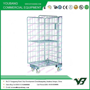 超市购物车价格优惠锌折叠卷集装箱杂货店用钢车 - Product Image 4