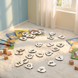 Bloques <span class=keywords><strong>de</strong></span> Alfabeto <span class=keywords><strong>de</strong></span> Madera para el Aprendizaje <span class=keywords><strong>de</strong></span> Padres e Hijos, Divertidos, Seguros y Portátiles, Actividad Educativa para Niños Pequeños y Preescolares - Product Image 3