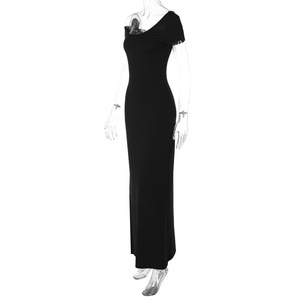 Vestido Largo Asimétrico de Noche para Mujer con Hombros Descubiertos, Ajustado, con Abertura Lateral, Elegante y a la Moda - Product Image 6