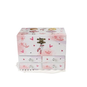 Vendita calda portagioie da bambina di lusso portagioie per bambini graziosi cassetti in legno portagioie per gioielli per bambini - Product Image 5