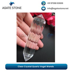 Tần số cao pha lê Vogel Wand 99.9% tự nhiên rõ ràng thạch anh, Độ chính xác đánh bóng cho quan trọng chữa bệnh, thiêng liêng Tình Yêu & trẻ hóa - Product Image 2