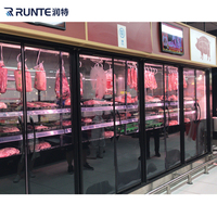 Ventilador enfriador de carne comercial de una sola temperatura Modo de refrigeración Congelador de carne fresca Vitrina Refrigeradores comerciales