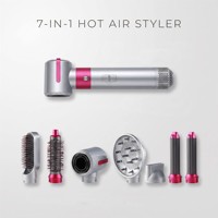 Ensemble de coiffure professionnel 7-en-1 : brosse soufflante multi-usage, sèche-cheveux, fer à boucler et peigne lissant – Vente en gros