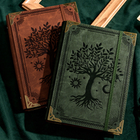 Carnet à feuilles mobiles en cuir PU avec logo personnalisé, journal vintage rechargeable, cadeau