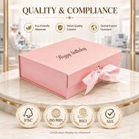 Grande boîte cadeau magnétique avec poignée, boîte rigide magnétique, Caixa De Papel, boîte pliable, emballage