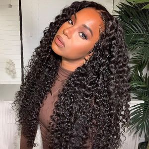 Promotion Letsfly : Perruque Jerry Curly 200% en Cheveux Humains Naturels, Couleur Naturelle, Lace Front 13x4, pour Femmes Noires, 250 grammes - Product Image 1