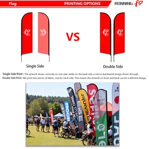 Quảng cáo khuyến mại cờ tùy chỉnh bãi biển Bow gió lưỡi dao Angled lông có thể thu vào cờ cho triển lãm thương mại quảng cáo - Product Image 6