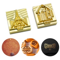 Estampes thermiques électroniques en cuivre poli pour marquage de pâtisseries, pains de noix de coco et gâteaux, avec logo personnalisé