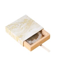 Boîte à bijoux haut de gamme personnalisée avec revêtement UV, doublure en éponge, carton rigide pour l'emballage de bracelets et colliers en cristal