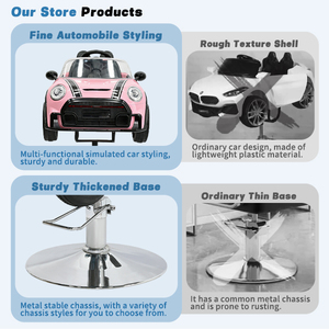 Enfant fille cheveux enfants Salon chaises rose dessin animé Roadster siège voiture <span class=keywords><strong>de</strong></span> course électrique enfants coiffure barbier chaises pour enfants - Product Image 4
