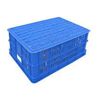 Panier en filet pour fruits et légumes OEM du fabricant 606*420*218mm, caisse en plastique étanche, durable, légère et écologique pour le déménagement