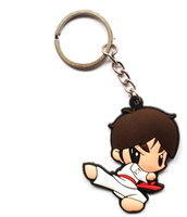 Porte-clés Offre Spéciale personnalisé mini arts martiaux taekwondo karaté Judo personnages de dessins animés porte-clés