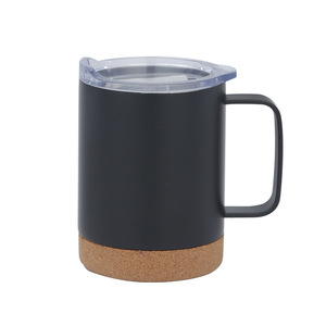 Taza de Viaje de Acero Inoxidable Aislada de 360 ml (12 oz) con Base de <span class=keywords><strong>Corcho</strong></span>, Taza Térmica de Doble Pared para Café y Bebidas de Oficina - Product Image 5