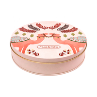Grande boîte ronde en fer blanc de qualité alimentaire pour biscuits, chocolats et bonbons
