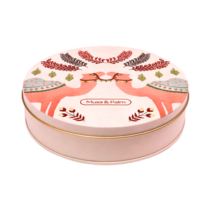 Kích thước lớn Vòng <span class=keywords><strong>tin</strong></span> Cookie hộp thực phẩm lớp vòng Kẹo hộp thiếc tinplate kim loại hộp thiếc trường hợp cho Biscuit Sôcôla kẹo - Product Image 2