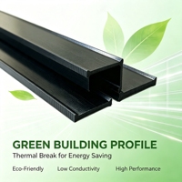 Perfil de Poliamida PA66GF25 con Rotura de Puente Térmico para Muro Cortina y Fachada de Aluminio, Aislamiento Multicavidad, Calidad Probada por SGS