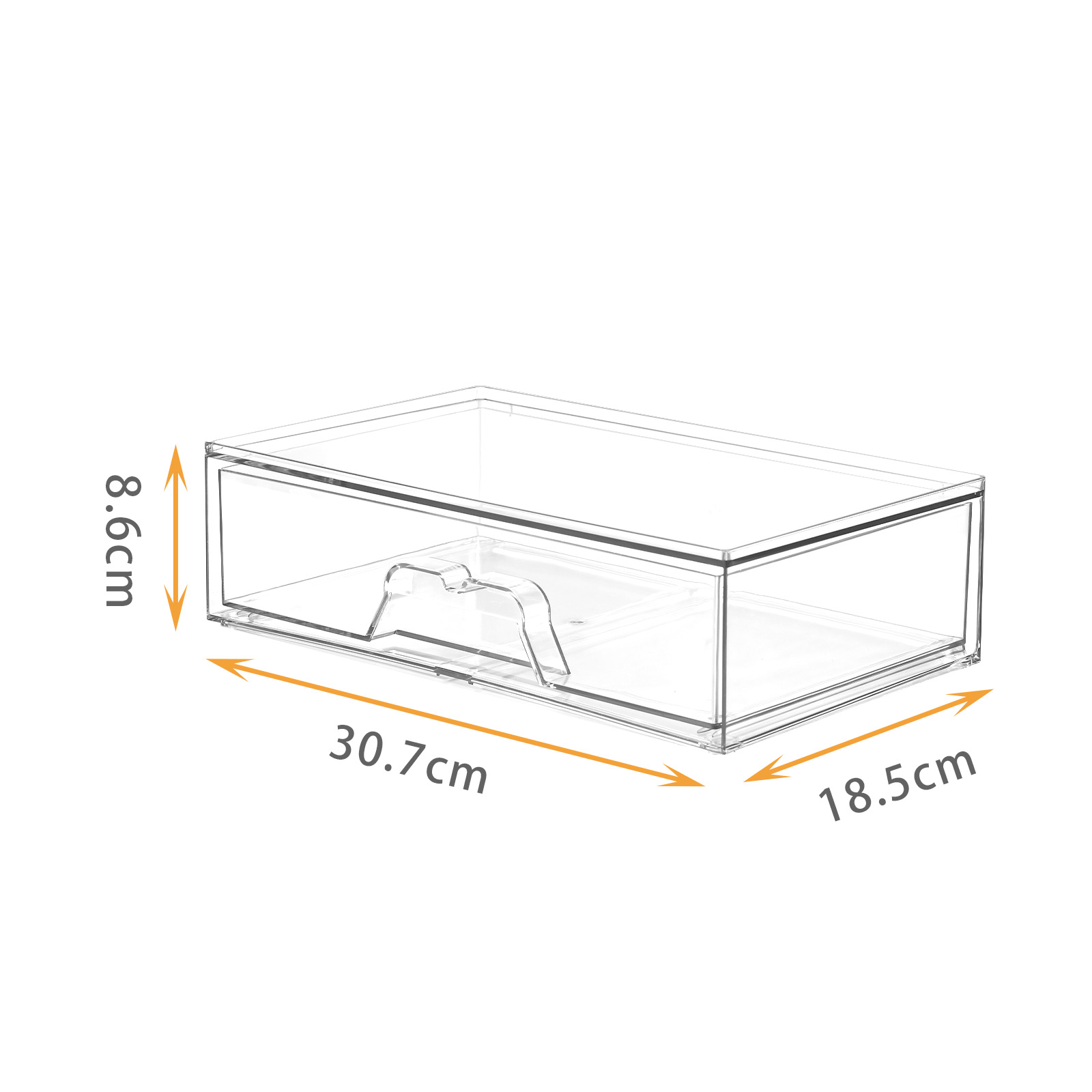 30*18.5*8.8 cm transparent one pack
