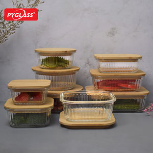 Conteneurs de rangement en verre, conteneurs de rangement en verre en bambou avec couvercle, nouveau Design, 50 pièces - Product Image 6