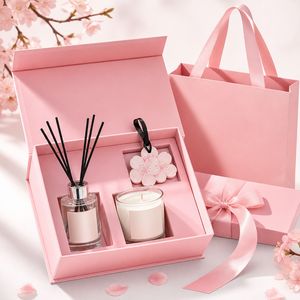 Set Regalo <span class=keywords><strong>con</strong></span> Diffusore di Fragranze e Candela Profumata in Confezione Regalo Rosa - Product Image 1