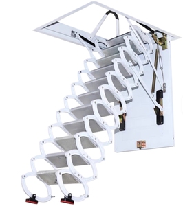 Échelle de grenier <span class=keywords><strong>manuelle</strong></span> escamotable, pliante, télescopique, à fixation au plafond, pour accès au grenier domestique - Product Image 6