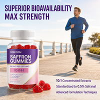 Gummies sans sucre saveur framboise à l'extrait de safran pour adultes – Soutien quotidien pour le sommeil, l'humeur et le bien-être (OEM/ODM)