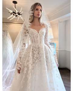 <span class=keywords><strong>2025</strong></span> элегантное кружевное платье с длинным рукавом - Product Image 3