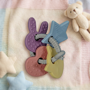 Anneau de dentition en silicone souple pour bébé, sans BPA, sûr, jouet à mâcher, masseur de gencives, anneau facile à saisir, jouet apaisant pour <span class=keywords><strong>les</strong></span> tout-petits - Product Image 2