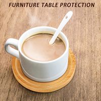 Ensemble de sous-verres en bambou naturel, tapis à boissons encastrés, protection de surface de table pour bar à café, restaurant, design classique écologique, 10 cm