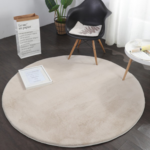 <span class=keywords><strong>Tapis</strong></span> abstrait moderne en polyester pour le salon <span class=keywords><strong>salle</strong></span> à <span class=keywords><strong>manger</strong></span> pour la prière et l'exercice Factory Direct 120cm Round Faux Rabbit Fur Rug - Product Image 2