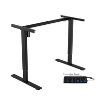 Bureaux de travail en acier personnalisés, réglables en hauteur, postes de travail informatiques, cadre de bureau électrique à moteur unique pour position assise ou debout