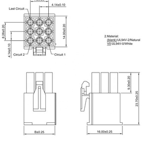 ปลั๊กต่อขั้วต่ออเนกประสงค์ขนาดเล็ก 15 ทาง ระยะพิทช์ 4.14 มม. JIATEL - Product Image 3