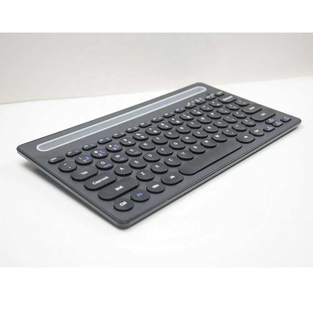 Blue tooth Wireless Keyboard with Slot for Tablets Smartphone Multi-Devices Two Channels BT5.0 +BT3.0 Keyboard