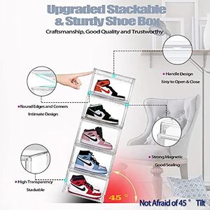 Foldable Thickened Transparent PP Plastic Eco-Friendly 5L Capacity Stackable Rectangle Shoe <b>Storage</b> <b>Drawer</b> Case Shoe <b>Boxes</b> Model - Product Image 3