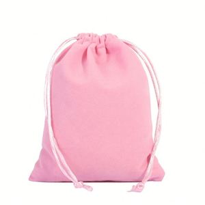 Sac en velours noir anti-poussière avec cordon de serrage pour bijoux et écouteurs, personnalisable par sérigraphie, vente en gros - Product Image 4