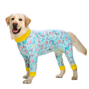 Vêtements d'été pour animaux de compagnie Big Thin Medium Large Female Dogs-Popular Style Solid Full Belly Four-Legged Weaning Neutering Clothes Cats - Product Image 6