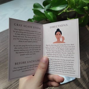 Agate grise naturelle Jade Guasha masseur dispositifs de lifting du visage pour le traitement de déclenchement de thérapie d'acupuncture SPA sur les produits de massage - Product Image 4