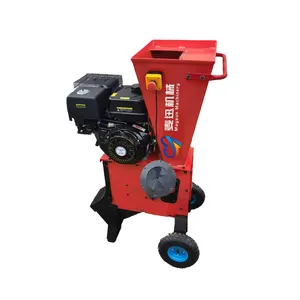 Diesel Engine Tree Branch Crusher Petrol Garden Gasoline Shredder Wood Chipper Shredder For Sale