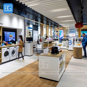 Tùy Chỉnh Thiết Bị Nhà Hiển Thị Đồ Nội Thất Cửa Hàng Bán Lẻ Giá Điện Tử Tường Đơn Vị Âm Thanh Hình Nhìn Lịch Thi Đấu Hiện Đại Cửa Hàng Bố Trí - Product Image 3