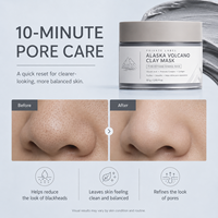 Masque Coréen ODM à l'Argile Volcanique 55g pour le Visage – Nettoyage Profond des Pores, Masque Minéral avec Acide Glycolique, Probiotiques et Collagène