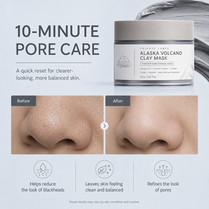 Mascarilla Facial Coreana ODM de Arcilla Volcánica 55g, Mascarilla Mineral de Limpieza Profunda de Poros con Ácido Glicólico, Probióticos y Colágeno - Product Image 4