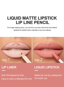 Wooden Lip Liner Pencil Wholesale <strong>Plumping</strong> Lip Liner Custom Logo Pigmented Waterproof <strong>Lipliner</strong> - Product Image 3