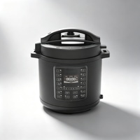 Cuisinière électrique multifonctionnelle 6L 15-en-1 avec tasse doseuse, affichage numérique LED, commande à une touche, cuve intérieure antiadhésive
