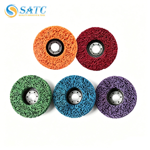 Disques à bande de 5 pouces avec mandrin de 7/8 po, bleu, violet, orange, vert, rouge, pour décapant de peinture et décapant de rouille, pour meuleuse d'angle, approvisionnement en vrac OEM - Product Image 1