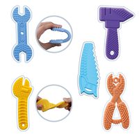 5 Pièces Jouets de Dentition pour Bébé Sans BPA, Anneaux de Dentition Sensoriels en Silicone pour Nouveau-né et Nourrisson 0-6 9 12 18 Mois, Jouets de Voyage pour Enfants