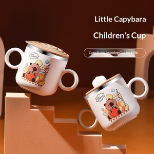 Vaso <span class=keywords><strong>Infantil</strong></span> <span class=keywords><strong>de</strong></span> Acero Inoxidable 316 con Tapa Antiderrames, Vaso para Bebés <span class=keywords><strong>de</strong></span> Jardín <span class=keywords><strong>de</strong></span> Infancia, Vaso para <span class=keywords><strong>Leche</strong></span> con Escala - Product Image 2