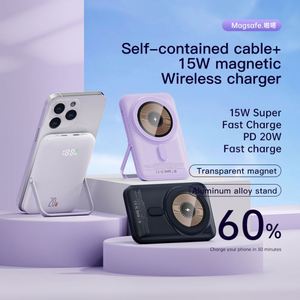Banco de Energía Inalámbrico Ultrafino de Gran Capacidad con Carga Magnética Rápida Transparente, Personalización para Promociones Móviles - Product Image 2