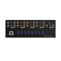 Commutateur audio/vidéo 8-en-1, répartiteur AV 8 ports avec USB, prises RCA jaune, rouge, blanc, CVBS, Phono en métal pour décodeurs, fabriqué en Chine