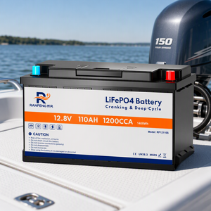 Baterai LiFePO4 12V 100Ah 110Ah Deep Cycle untuk Kapal Laut, Starter Mesin Tempel, Lithium Iron Phosphate, 6000 Siklus, 4G - Product Image 1